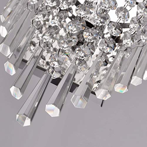 Lightess Apliques de Pared Cristal Moderna Lámpara de Pared Interior Casquillo E14 40W Luz Elegante Iluminación para Sala de Estar, Dormitorio, No Incluye Bombilla