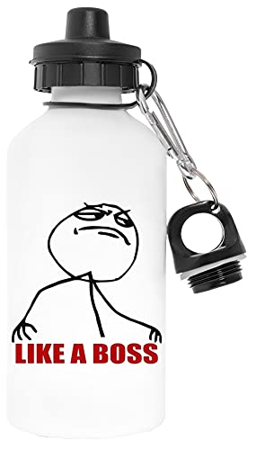 Like A Boss Stick Libre de Contaminantes Blanco Botella De Agua Aluminio Para Exteriores Pollutant Free White Water Bottle Aluminium For Outdoors