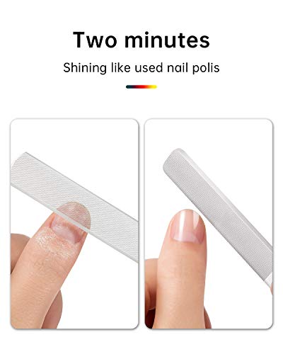 Lima de uñas, lima de cristal, limas de Uñas Profesionales, limas para uñas naturales y uñas postizas con estuche de regalo para el cuidado personal, para mujeres y hombres