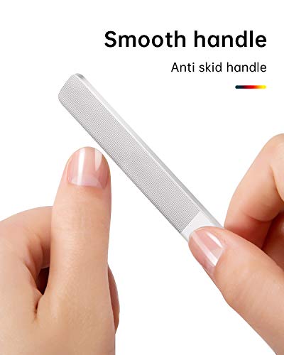 Lima de uñas, lima de cristal, limas de Uñas Profesionales, limas para uñas naturales y uñas postizas con estuche de regalo para el cuidado personal, para mujeres y hombres