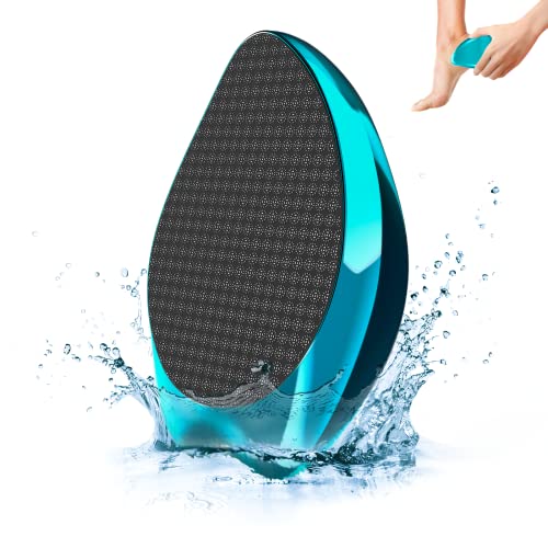 Lima Pies De Vidrio Nano AnjoCare 2en1, Removedor de Callos y Piel MuertaDura, Profesional Raspador Portátil para Piel Pies Agrietados, Pedicura erramienta de belleza para el cuidado de los pies(Azul)