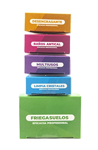 Limpiador Multiusos, Limpiabaños Antical, Limpiacristales, Desengrasante de Cocina y Friegasuelos | Pack Ahorro Productos de Limpieza con toda la gama de Productos MiniClean