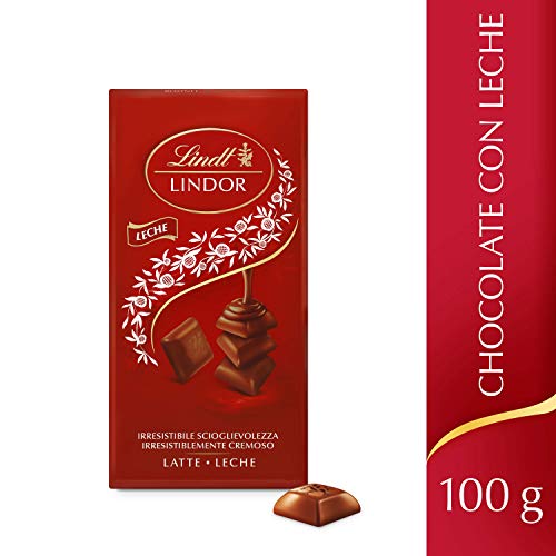 Lindt Lindor Tableta de Chocolate, con Leche, 100g