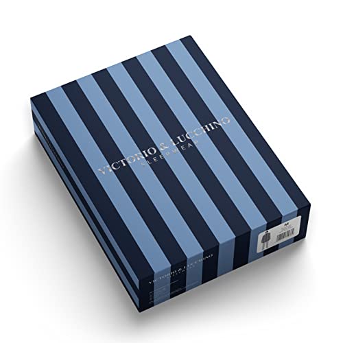 Liniva Home Bata de hombre Victorio & Lucchino. Bata corta de invierno con cremallera para estar en casa suave y confortable. (XXL, AZUL-80119C)