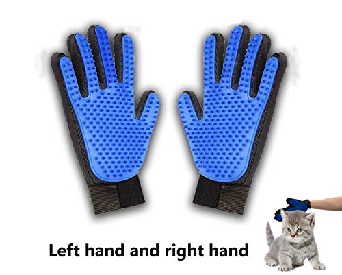 LINKLKBOY 1 Par Guantes Manopla Masaje para Mascotas, Xian JIA [2 Unidades] Silicona True Guantes Manopla Masaje para Perros Mascotas Gatos Masaje Grooming
