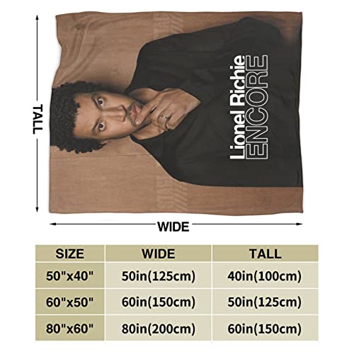 Lionel Richie - Manta para fans de música, manta de franela de forro polar, tamaño Queen, súper suave, acogedora, de lujo, ligera, cómoda para sofá, silla, 60 x 50 pulgadas