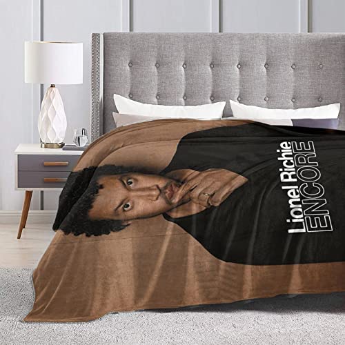 Lionel Richie - Manta para fans de música, manta de franela de forro polar, tamaño Queen, súper suave, acogedora, de lujo, ligera, cómoda para sofá, silla, 60 x 50 pulgadas