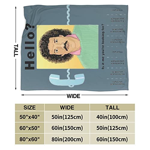 Lionel Richie - Manta para fans de música, manta de franela de forro polar, tamaño Queen, súper suave, acogedora, de lujo, ligera, cómoda para sofá, silla, 50 x 40 pulgadas