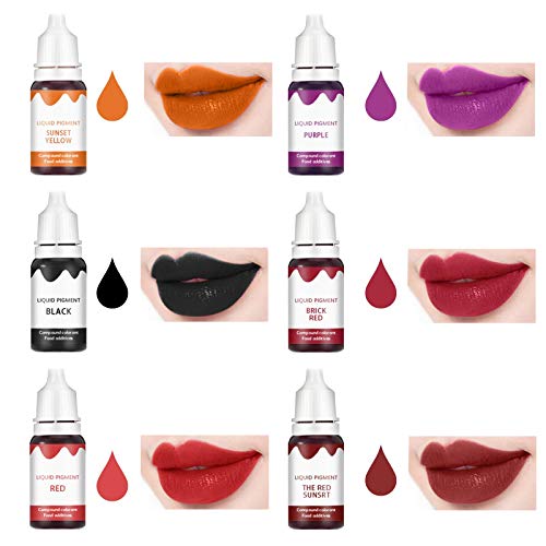 Lip Glaze Materia prima Colorido Líquido Natural Plant Pigment Makeup 12 colores Bricolaje Brillo de labios hecho a mano Brillo de labios de grado alimenticio Colorante pigmento-Set A
