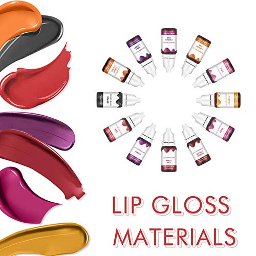 Lip Glaze Materia prima Colorido Líquido Natural Plant Pigment Makeup 12 colores Bricolaje Brillo de labios hecho a mano Brillo de labios de grado alimenticio Colorante pigmento-Set A