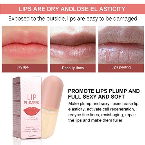 Lip Plumper, Lip Enhancer, Lip Gloss, Lip Care Serum Hidratante, Hidratante, Agregar Elasticidad Labial, Reducir Líneas Finas, Promover Labios Completamente Sexy