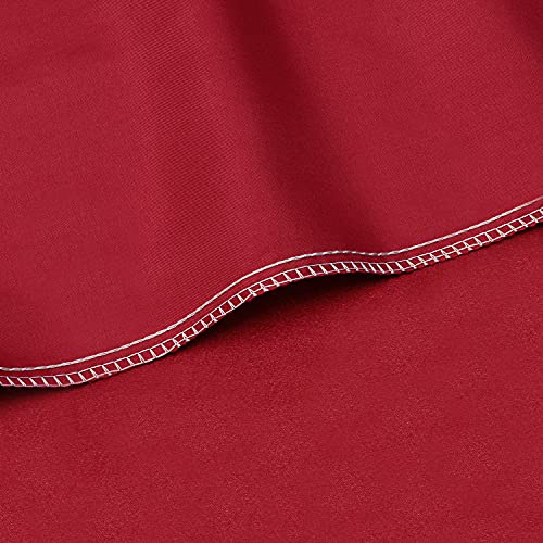 Lirex 2 Paquetes Funda Almohada Seda, Queen Size Microfibra de Color Sólido Suave Funda de Almohada de Seda, Sin Arrugas Resistente a la Decoloración Respirable, Vino Rojo
