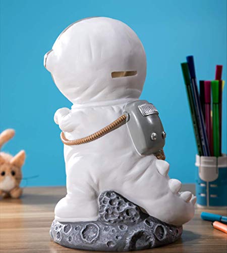 LISAQ Hucha Cocodrilo Astronauta Resina Decoración Huchas Cocodrilo Regalo para niños Hucha