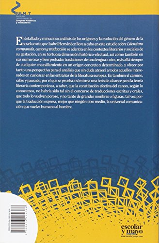 Literatura comparada, canon y traducción: Una aproximación europea al concepto de literatura mundial a través del género de la novela corta (Babélica. Herramientas)