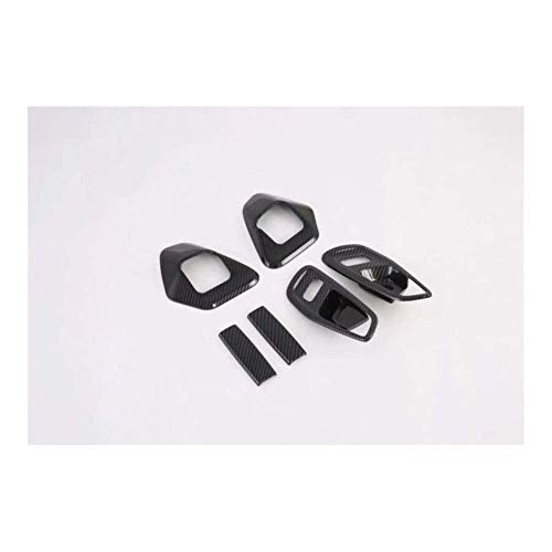 LITINGT Apto para Ford Transit 2017 / Apto para Ford Tourneo 2016 6 uds ABS manija Interior de Puerta de Coche Protector de tazón Cubierta molduras de Ajuste Estilo de Coche