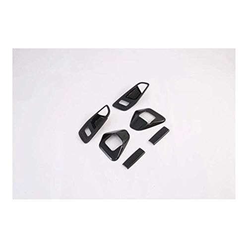 LITINGT Apto para Ford Transit 2017 / Apto para Ford Tourneo 2016 6 uds ABS manija Interior de Puerta de Coche Protector de tazón Cubierta molduras de Ajuste Estilo de Coche