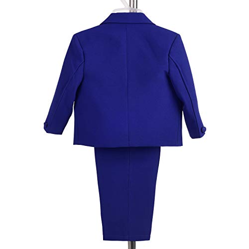 Lito Angels - Trajes para Bebe niño de Vestir Elegante Azul Royal, Conjunto de 5 Piezas de Traje Formal para Boda, Fiesta, Ceremonia y ocasión Especial, Tamaño 18 a 24 Meses