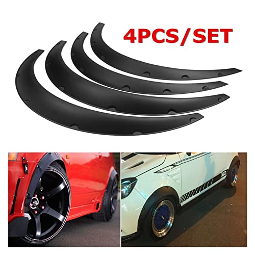LIUZI LANCC 4 unids Universal 2"/ 50mm Finanzas Flexibles de automóviles Mudguars Fleares Extra Wide Wheel Rueda Arcos Carro de Coche SUV Reemplazo de Piezas Guardabarros