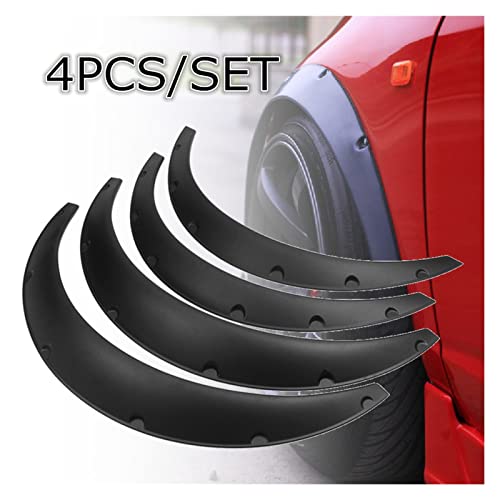 LIUZI LANCC 4 unids Universal 2"/ 50mm Finanzas Flexibles de automóviles Mudguars Fleares Extra Wide Wheel Rueda Arcos Carro de Coche SUV Reemplazo de Piezas Guardabarros