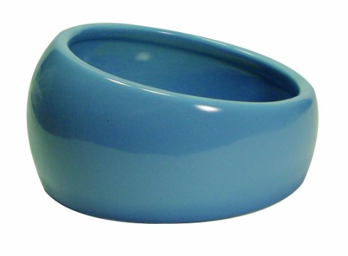 LIVING WORLD Comedero Ergonómico Pequeño, Color Azul