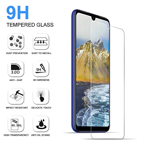 Lixuve Vidrio Templado para Xiaomi Redmi Note 7 Protector de Pantalla, 3 Unidades Cristal Templado Anti-Rasguños, Alta Definicion, Anti-Burbuja