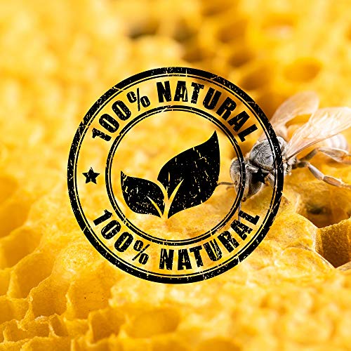 Lm Cera de abeja en pastillas, 500 g, color amarillo, cera de abeja natural adecuada para cosméticos, cera de abejas, fabricación de velas y cuidado de piel y madera