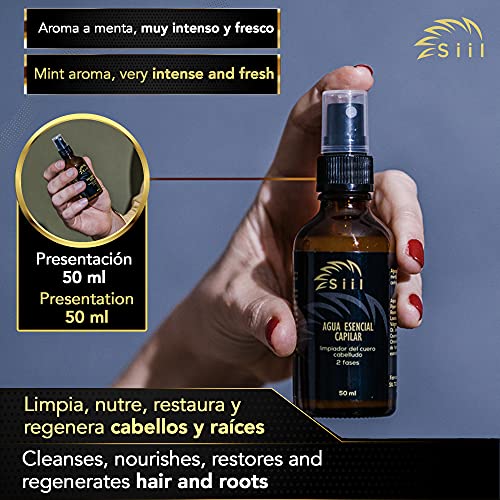 Locion anticaida - 50ml. Tonico capilar para la limpieza del cuero cabelludo, crecimiento del cabello, función aromaterapeutica. Regenerador capilar 100% natural certificado por la ciencia.