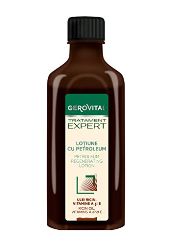 Loción con Petróleo, Tratamiento Intensivo para la Regeneración Capilar, Reduce la Caída y Fortifica desde la Raíz hasta las Puntas, Gerovital Tratament Expert