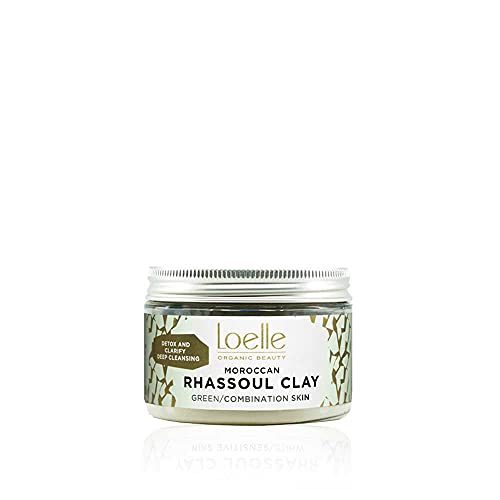 Loelle - Arcilla Verde en Polvo Pura, Remedio Natural para Acné y Espinillas, Ideal para Piel Grasa y Mixta, Mascarilla Matificante Facial Purificante, Arcillas Rhassoul Hechas en Marruecos (150g)