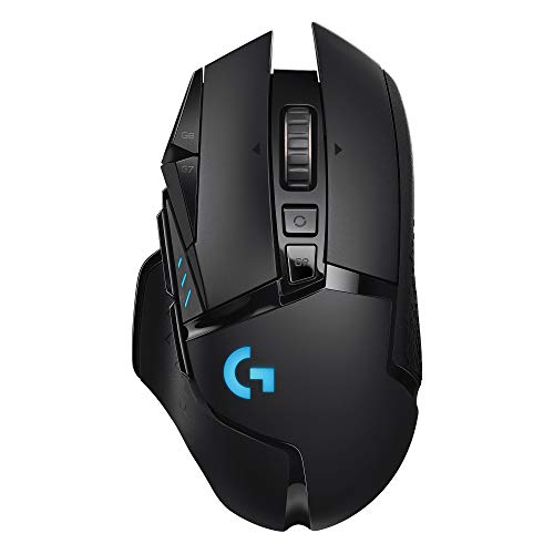 Logitech G502 LIGHTSPEED Ratón Gaming Inalámbrico, Captor HERO 25K, 25,600 DPI, RGB, Peso Reducido, 11 Botones Programables, Batería Larga Duración, POWERPLAY-compatibile, PC - Negro