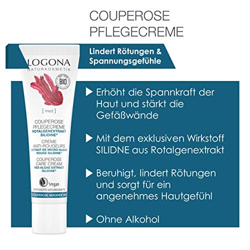 logona Natural cosmético Coupe Rose Crema Día & Noche, mejora la Tarro paredes & Aumenta la fuerza de sujeción, con el Agente activo silidine® exclusiva, Vegano), 30 ml