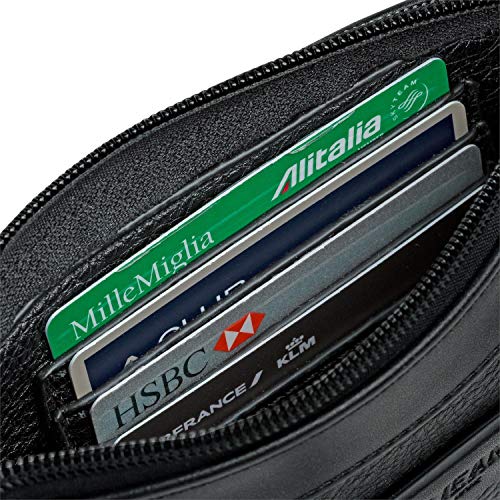 Lois - Cartera de Mujer Grande. Cartera de Mano con Monedero Billetero con Asa de Mano, Tarjetas Billetes y Monedas. Piel Vegana PU. 308209, Color Negro