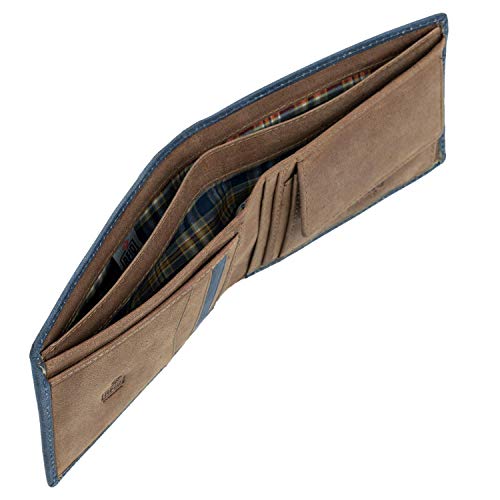 Lois - Cartera Hombre Piel Genuina Cuero. Monedero, Tarjetero con Sistema Bloqueo RFID. Marca Genuina y Original. Diseñada en España 202801, Color Marino