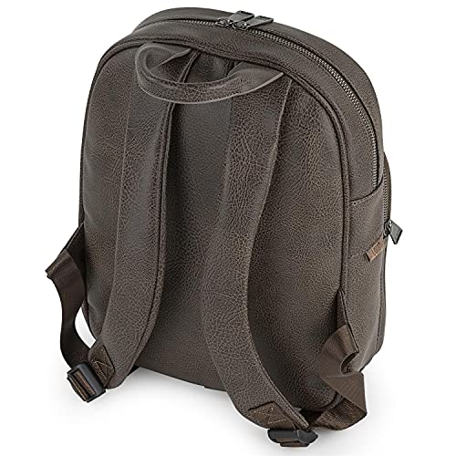 Lois - Mochila de Hombre de Estilo Casual. Piel Sintética para Diario Paseo Viaje Compras. Cómoda y Práctica. Doble Tirador en Cremallera Principal. 310237, Color Marron