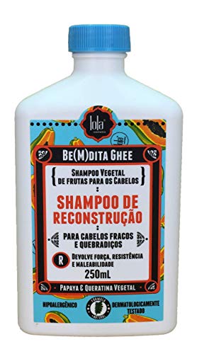 LOLA COSMETICS BE(M) Dita GHEE-Shampoo RECONSTRUÇÃO Papaya E QUERATINA Vegetal 250ML, Único, Estándar