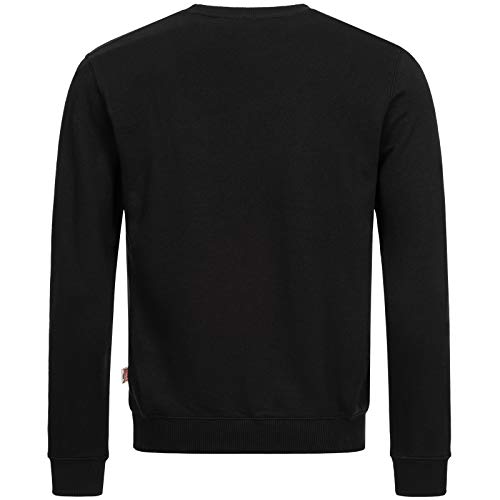 Lonsdale Sudadera para Hombre Longridge Negro M