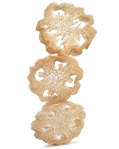 Loofah Moments Jabonera con forma de flor, esponja de lufa como base de jabón, soporte para jabón de 100% luffa, jabonera ecológica