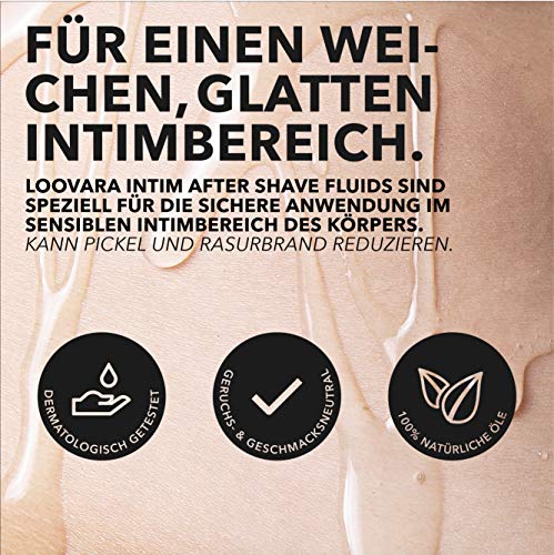 Loovara BÁLSAMO AFTER SHAVE para hombre (50ml) | para la piel irritada después del afeitado | con pantenol, manzanilla y glicerina | cuidado íntimo, previene el vello encarnado en la zona genital