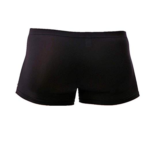 LOPILY Color sólido Elefante Calzoncillos Ropa Interior Bolsa Lencería Boxer de Seda de Hielo Masculino Traje de Baño Playa Escritos del triángulo Ultrafino Transpirables(Negro,M)