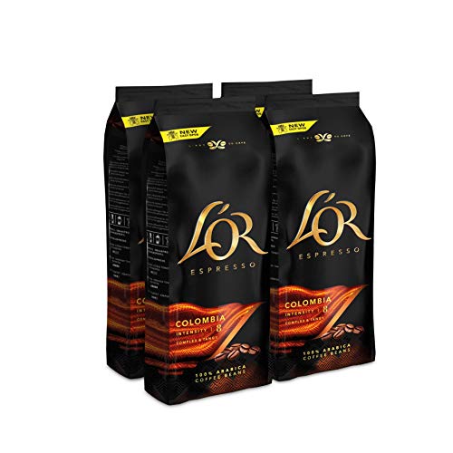L'OR Café Grano Colombia - 4 paquetes de 500gr (2000gr)