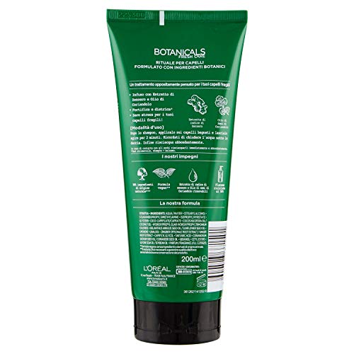 L'Oreal balsamo botanicals fresh care coriandolo fonte di forza.