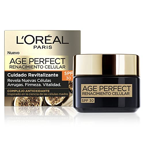 L'Oréal Paris - Crema Regeneradora con SPF30 y Complejo Antioxidante para una piel lisa y luminosa, Age Perfect Renacimiento Celular, 50 ml