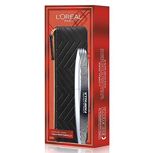 l'Oréal Paris - Estuche de regalo que incluye una máscara de pestañas y un Mini neceser de color negro