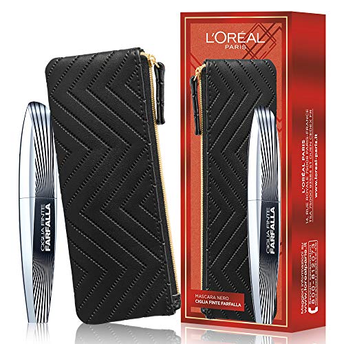 l'Oréal Paris - Estuche de regalo que incluye una máscara de pestañas y un Mini neceser de color negro