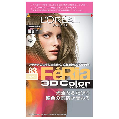 L'Oreal Paris Hair Color Feria 3D Color # 83 Champagne Beige