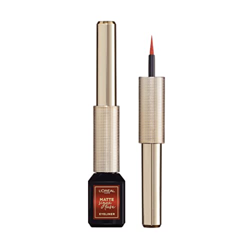L'Oréal Paris Liner Pinceau mat et longue tenue - Matte Signature - Couleur : Copper Marron - 3 ml