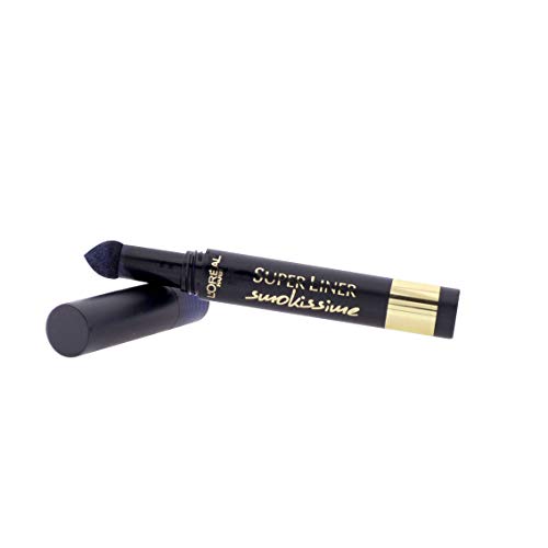 L’Oréal Paris Make-Up Designer Eyeliner Super Liner Smokissime 105 Blue Smoke delineador de ojos Polvo compacto Azul - Delineadores de ojos (Polvo compacto, Azul, Blue Smoke, Mate, 14 h, 13 mm)