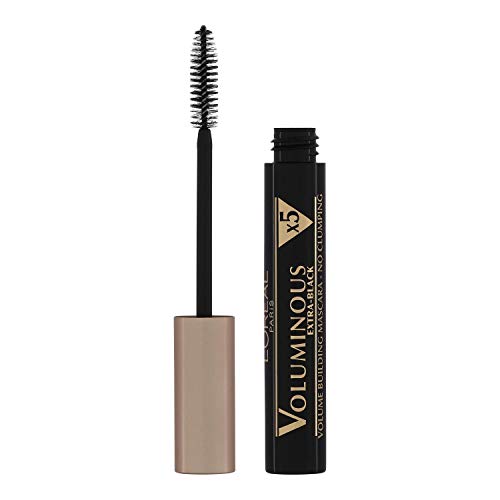 L’Oréal Paris Voluminous 5x máscara de pestañas - Máscaras de pestañas (Negro, Voluminizadora, Mujeres, Intenso, 16 mm, 16 mm)