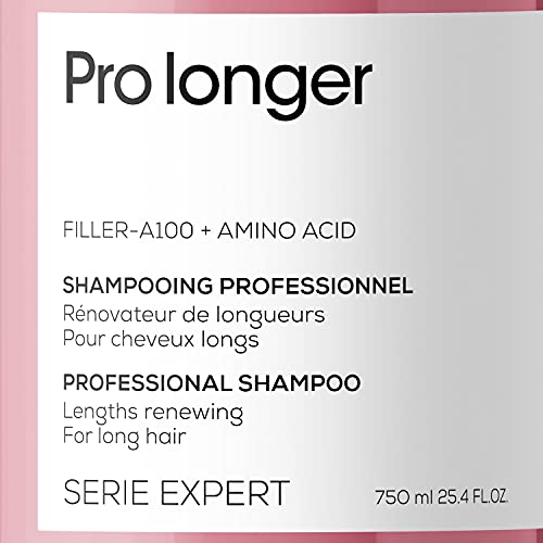 L’Oréal Professionnel | Champú Restaurador para cabellos largos con puntas finas, Pro Longer, SERIE EXPERT, 750 ml