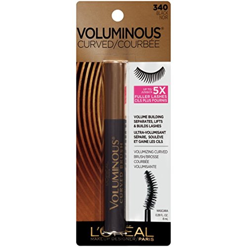 L'OREAL - Voluminous Curved Brush Mascara 340 Black - 0.28 fl. oz. (8 ml)